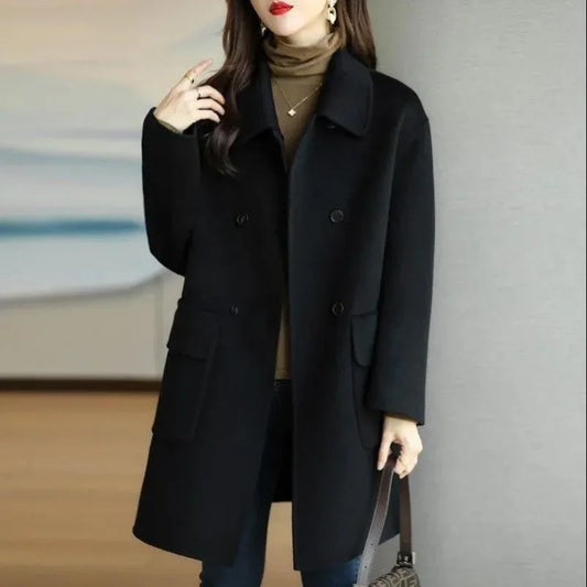 Thickened Woolen Coat – Cozy, Stylish & Perfect for Autumn/Winter