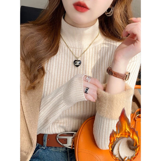 Women’s Retro Turtleneck Sweater – Warmth Meets Vintage Elegance