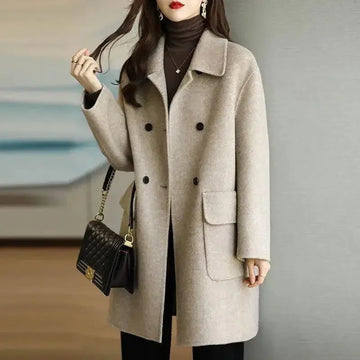 Thickened Woolen Coat – Cozy, Stylish & Perfect for Autumn/Winter