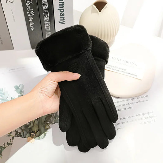 Women’s Winter Plush Gloves – Warmth Meets Elegant Style